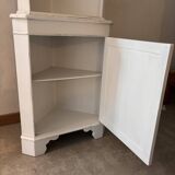 White wooden corner unit