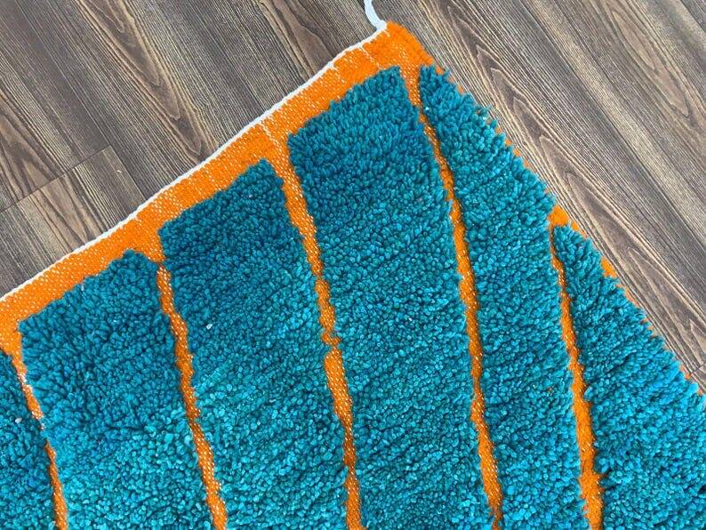 Tapis beni ouraine fait main traditionnelle taille 140 x 260 cm