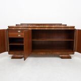 Walnut buffet, Art Deco chest of drawers.