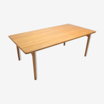 Table de salle à manger scandinave en chêne par N.0. Möller pour J.L. Moller, années 1970