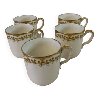 Old Haviland clover pattern coffee cups