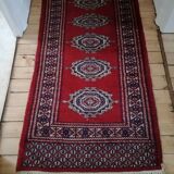 Afghan carpet knotted hand at the end of the 19th century 72x176cm