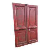 Ancienne paire de portes d'entrée en chêne