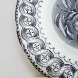 10 assiettes à dessert en faïence signées HB Choisy le roi XIXème