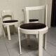 Lacquered wooden chairs with fabric, 1970s, set of 4