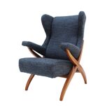 Mid Century Modern Fiorenza Italian Armchairs Designed By Franco Albini, 1950