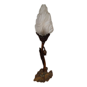 Maurice Bouval art nouveau lamp