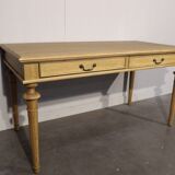 Large desk with natural oak top, 2 drawers