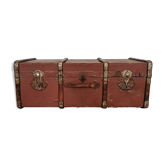 Old leather wood malle