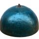 Metal hanging lamp with its original blue-green colour