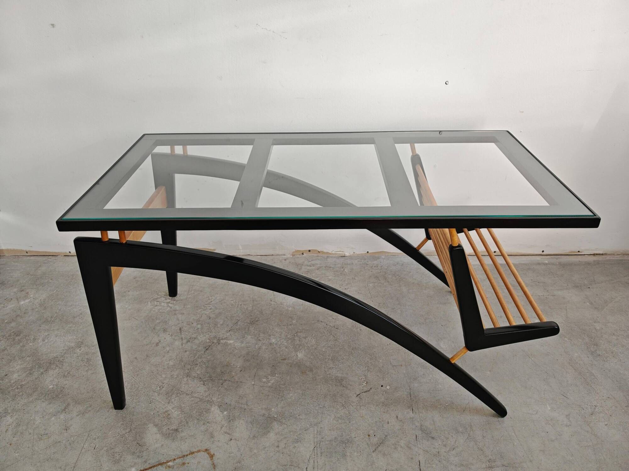 Mid Century Modern Gazelle coffee table in pear wood from the 1960s.