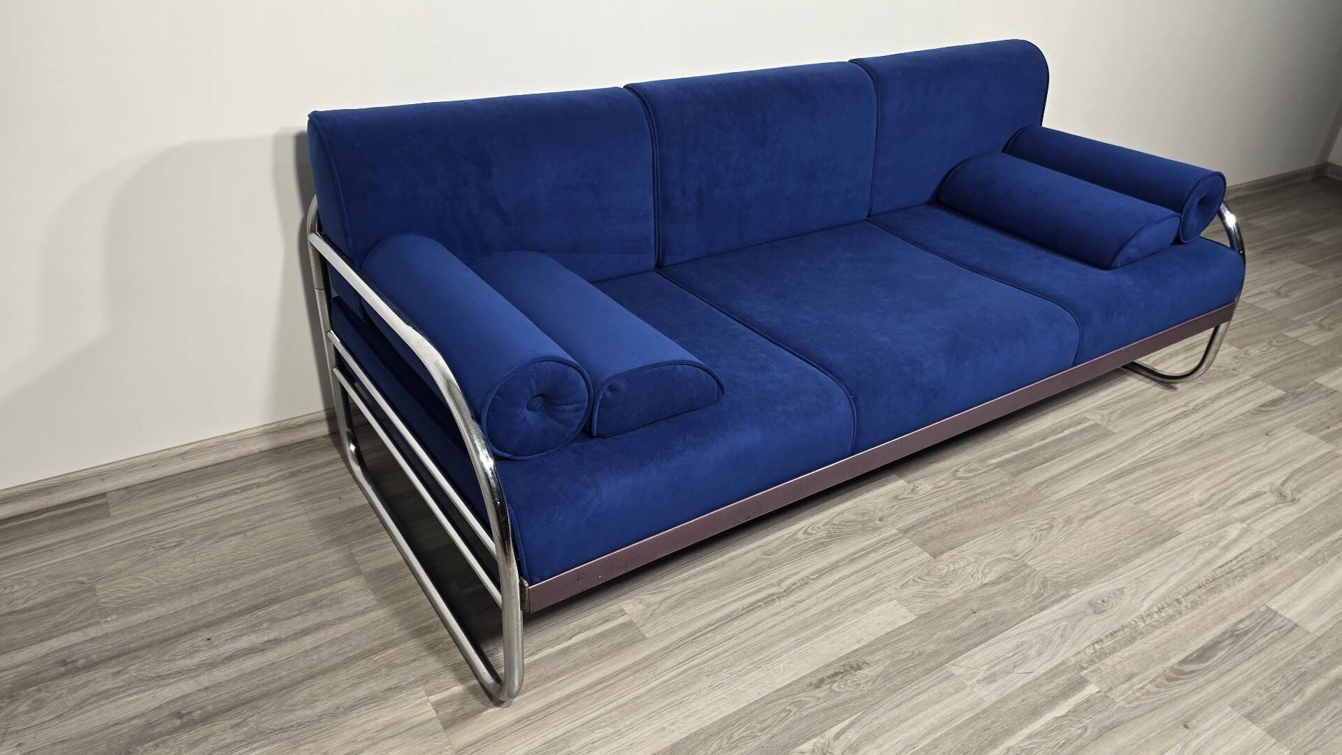 Bauhaus Chrome Sofa by Robert Slezak for Slezak Factories, 1930s