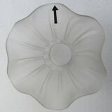 Old suspension lampshade frosted glass paste, claw and socket