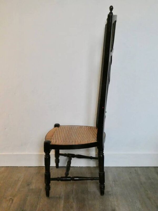 Chaise de nourrice provençale avec assise cannée, vers 1900