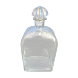 Glass liquor carafe with pattern and gilding.