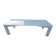 Long modern coffee table in glass and off-white metal - as new.
