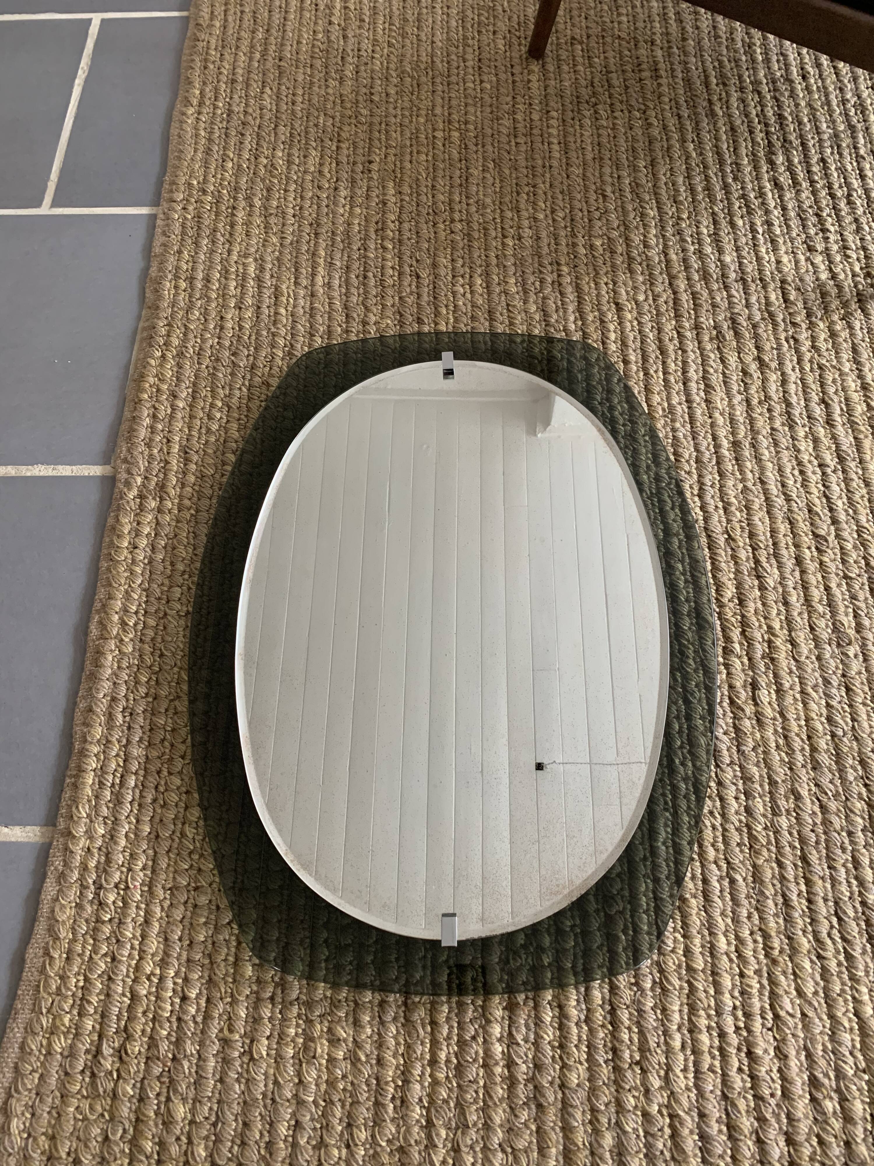 Vintage mirror 60s Italian design by Veca