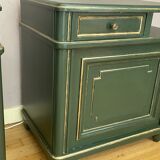 Pair of art-deco bedside tables in painted wood
