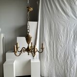 Lustre classique doré à 5 bras de lumière