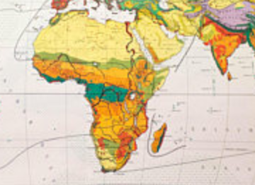 Poster "Vegetation of the Earth" educational board 1959