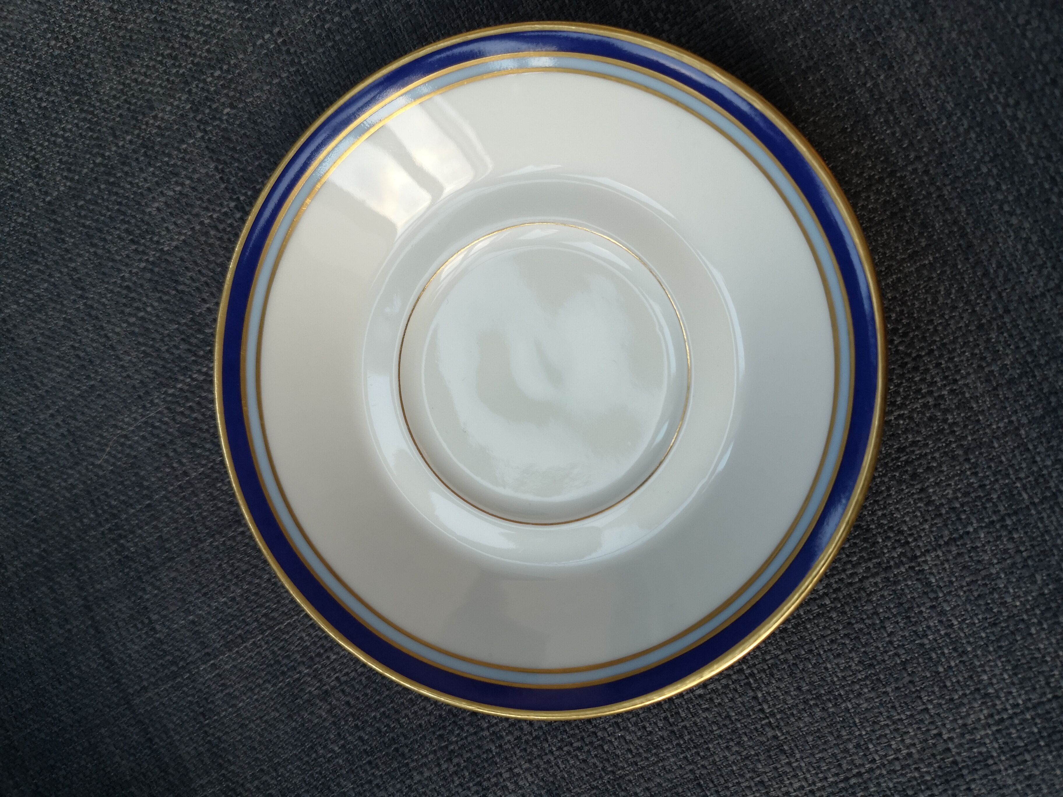 Haviland coffee cup and saucers - midnight blue collection - porcelain limoges