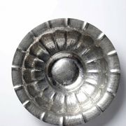Large basin, bowl, Olri Italy vintage 1950s silver plated hammered.