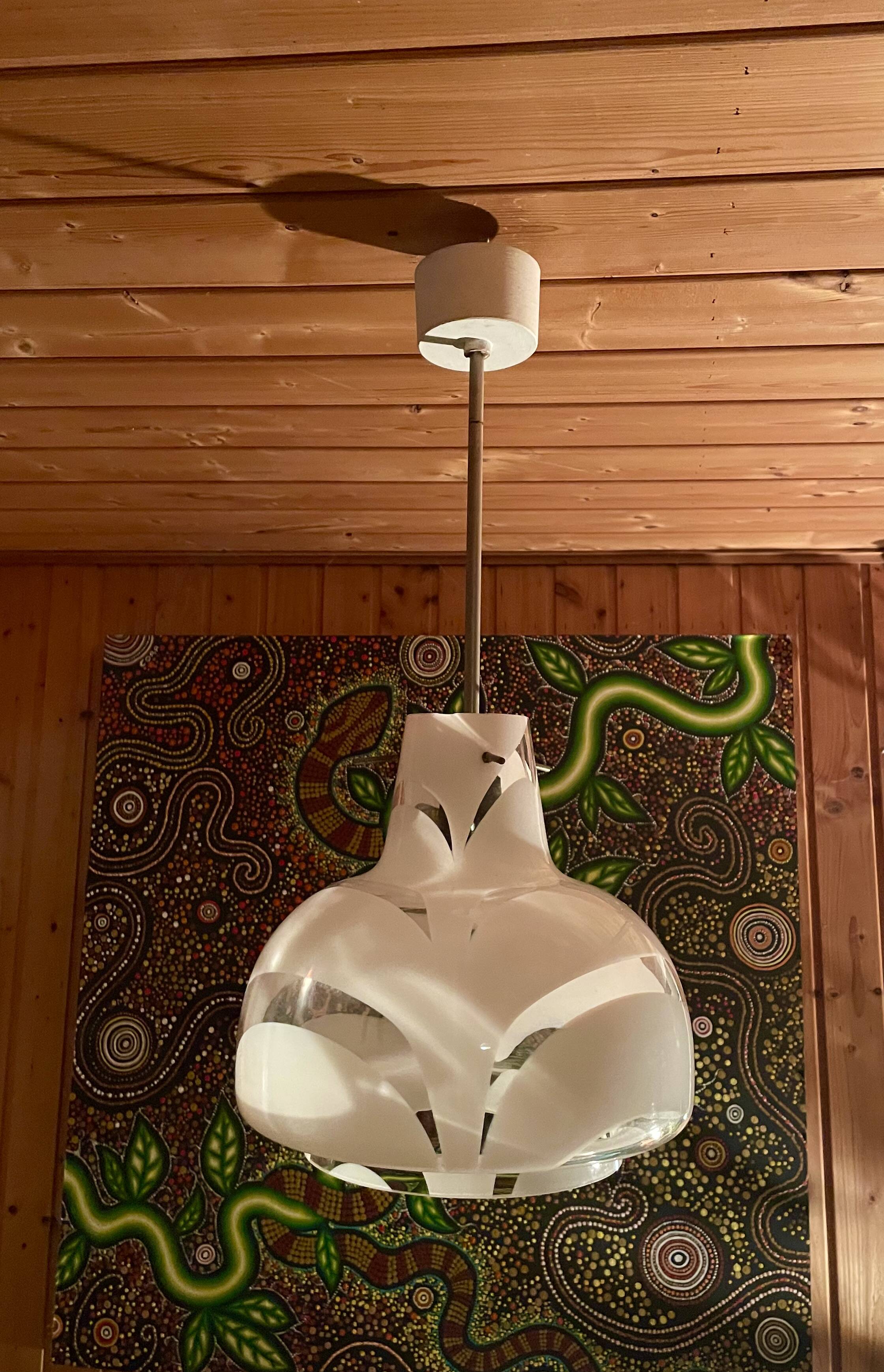 Italian Murano glass chandelier, vintage pendant light, from the 60s