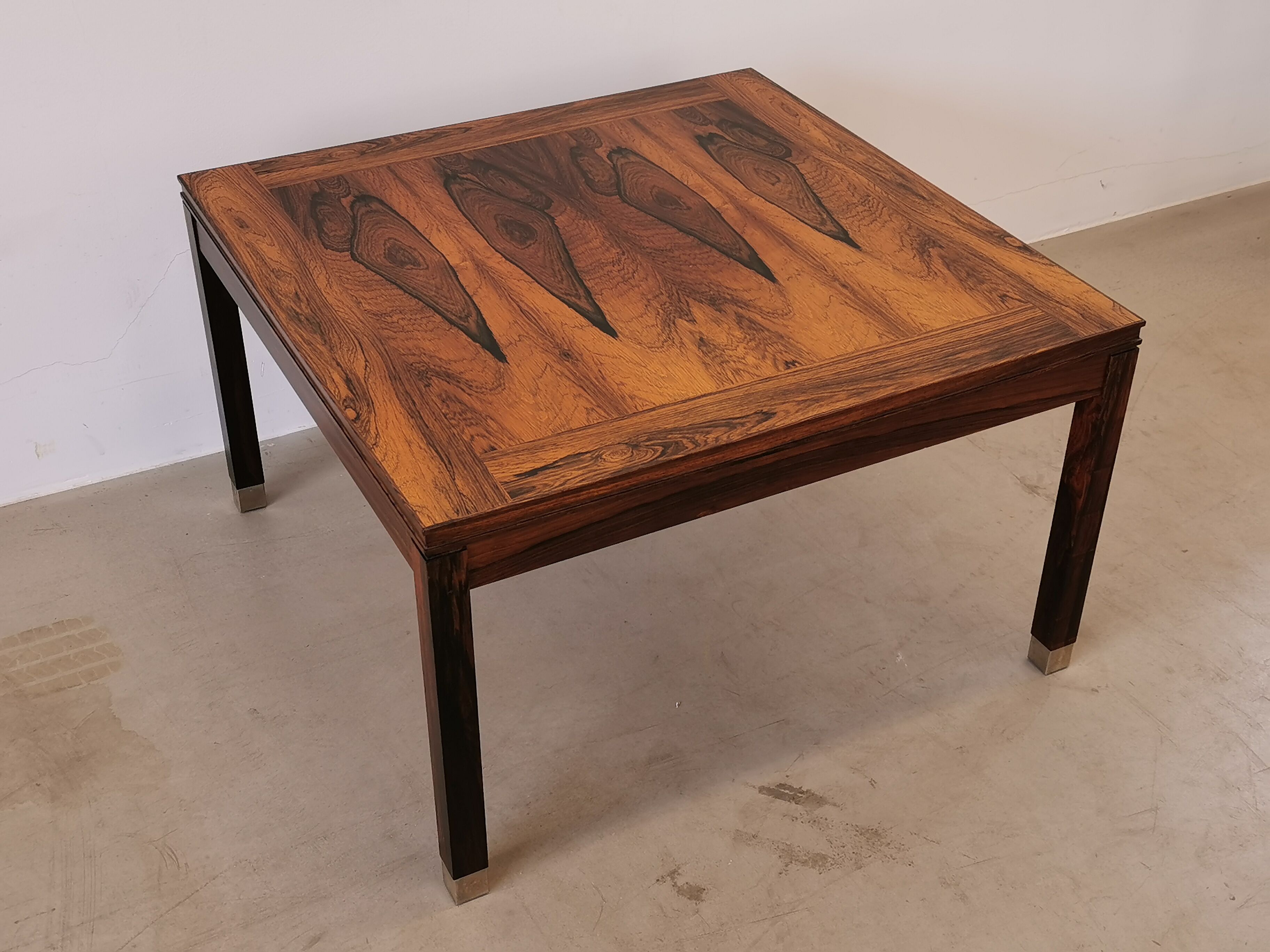Scandinavian square rosewood coffee table