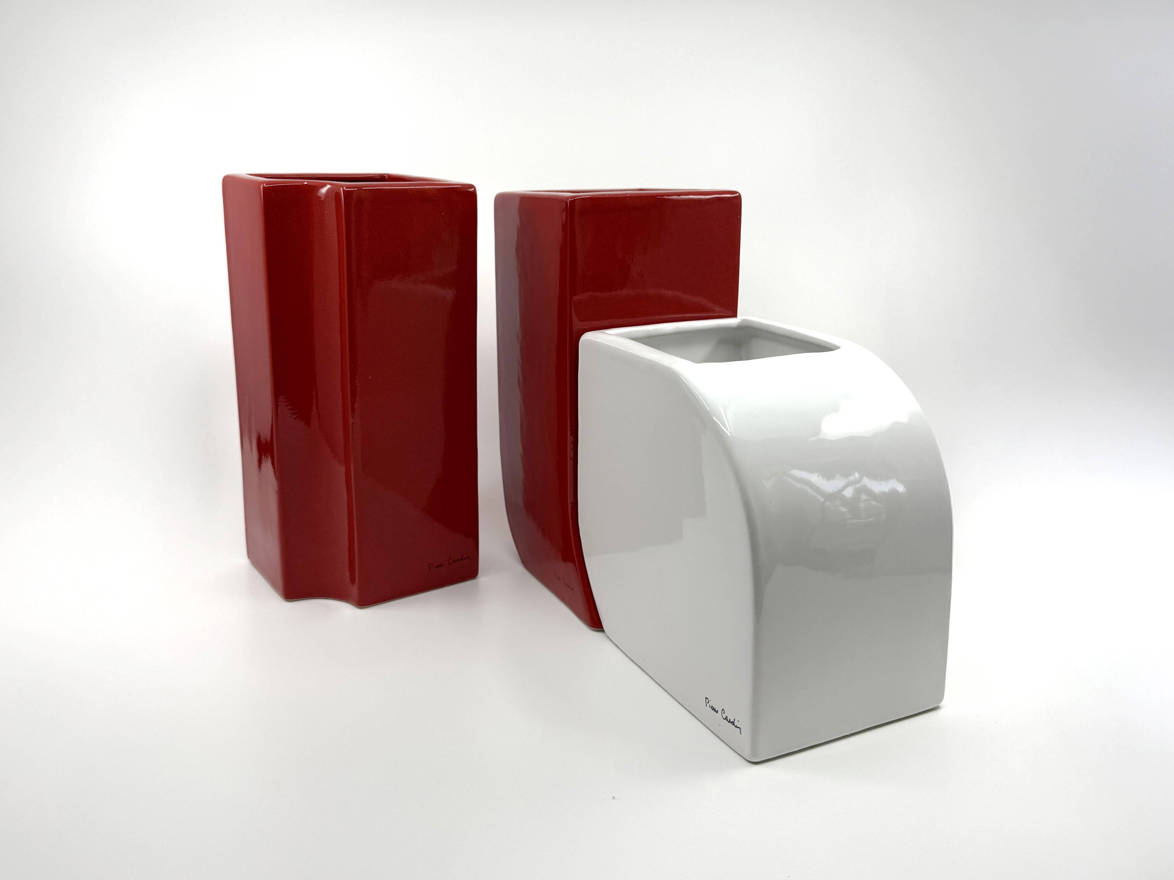 Very rare set of 3 ceramic vases • Pierre Cardin • Circa 1968