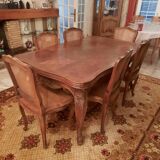 Solid walnut dining table