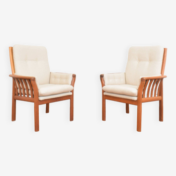 Mid-Century Danish Teak Armchairs, 1970s, Set of 2