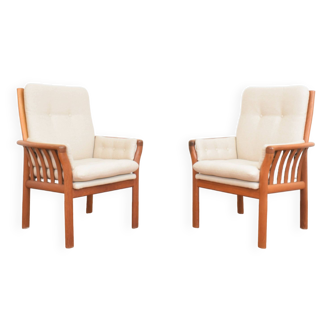 Fauteuils Mid-Century en Teck, Danemark, 1970s, Set de 2