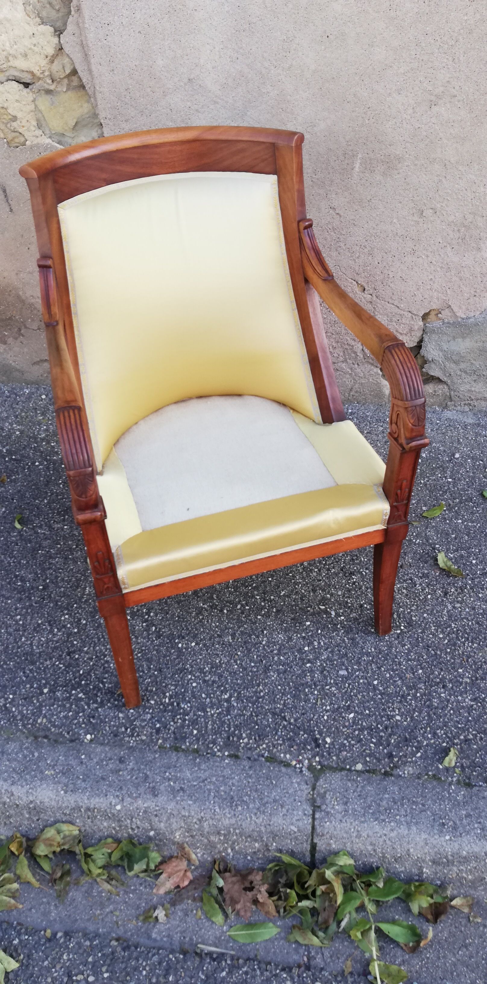 Armchair empire walnut