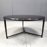 Vintage sculpted steel brutalist coffee table, 1970s