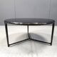 Vintage sculpted steel brutalist coffee table, 1970s