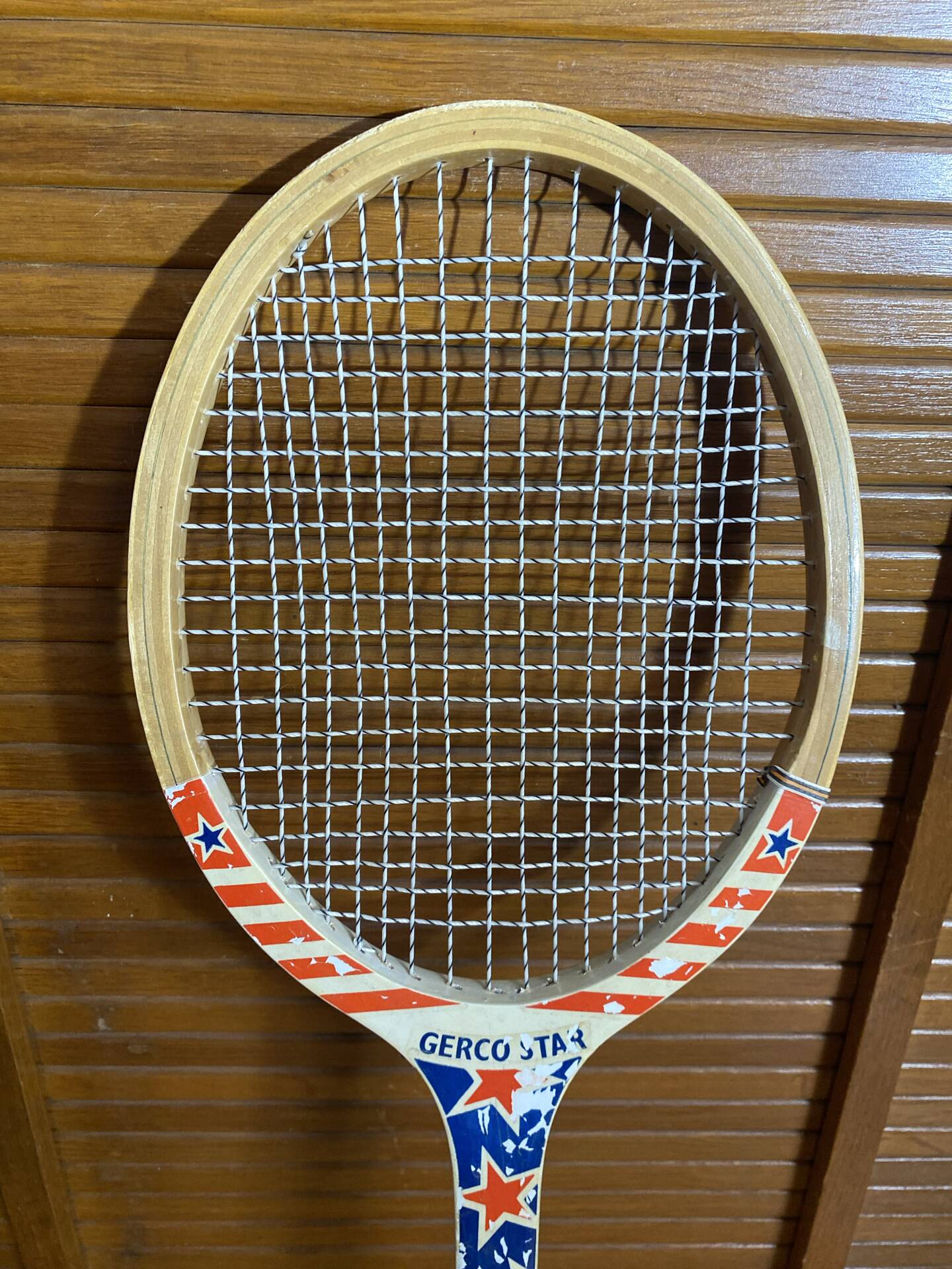 Vintage gerco star wooden tennis racket sport