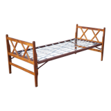 Old wood folding bed, reconstruction period bed, daybed