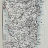 Map of Italy (Southern Sheet) circa 1869 Keith Johnston Royal Atlas