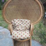 Emmanuelle armchair in rattan years 50
