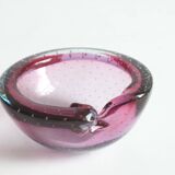 Murano glass purple bullicante trinket bowl, 1960s