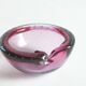 Murano glass purple bullicante trinket bowl, 1960s