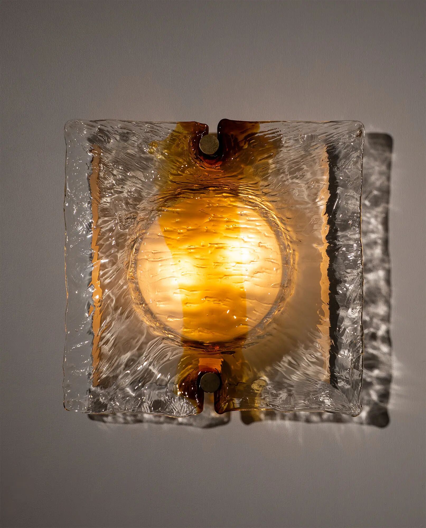 Toni Zuccheri, large wall lamp for Venini, Italy 1960's