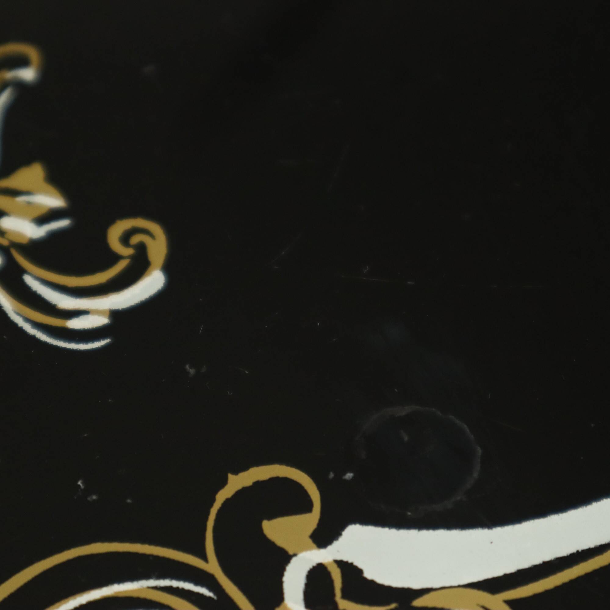 Fifties Rockabilly Coffee Table Glass Conical Golden Legs 90cm