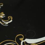 Fifties Rockabilly Coffee Table Glass Conical Golden Legs 90cm