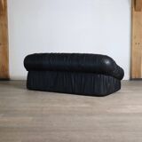 Vintage sofa by De Pas D’Urbino & Lomazzi in black leather for Dall’Oca, 19