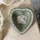 Heart-shaped pocket tray Wegwood in green jasper