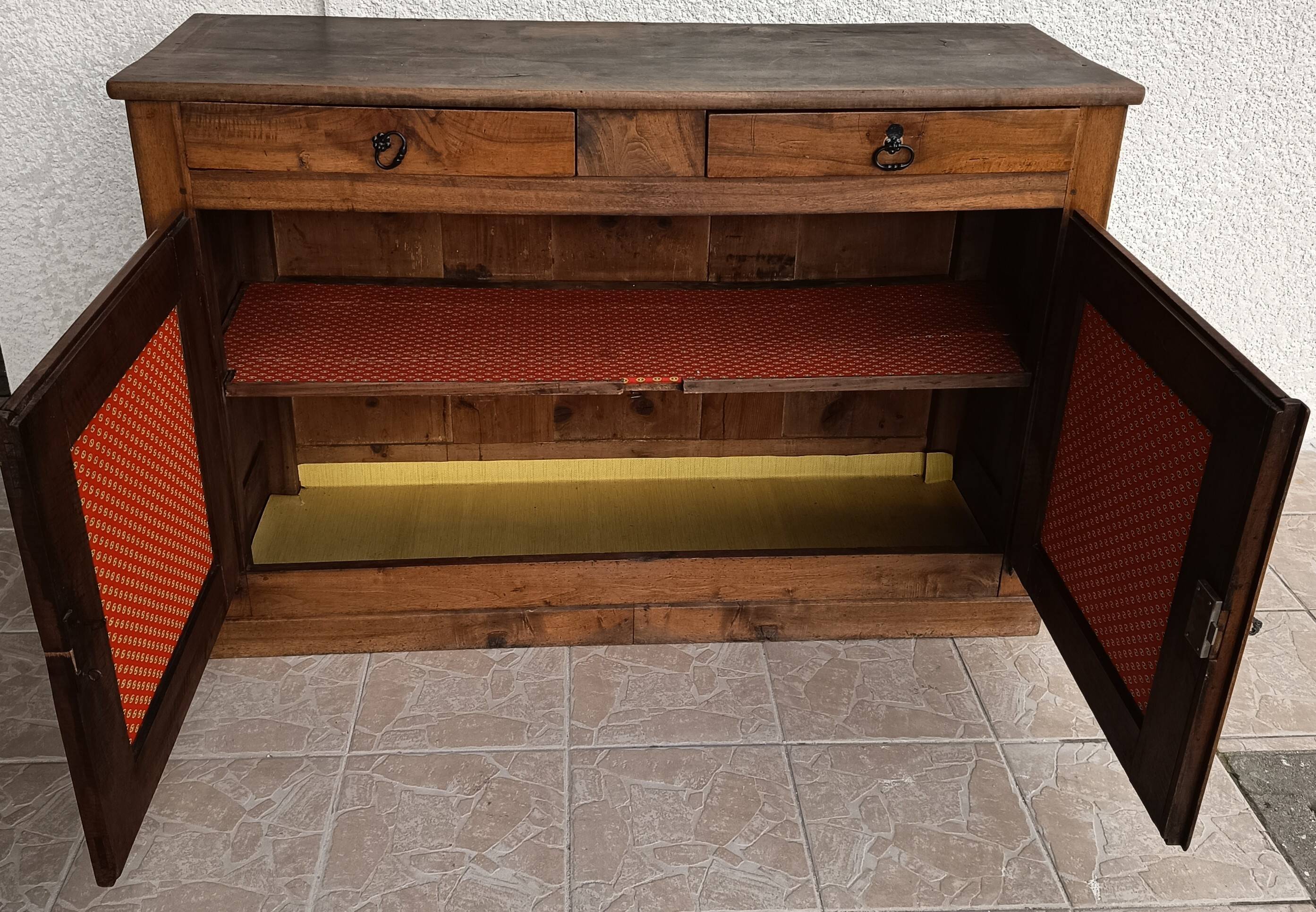 Rustic walnut sideboard