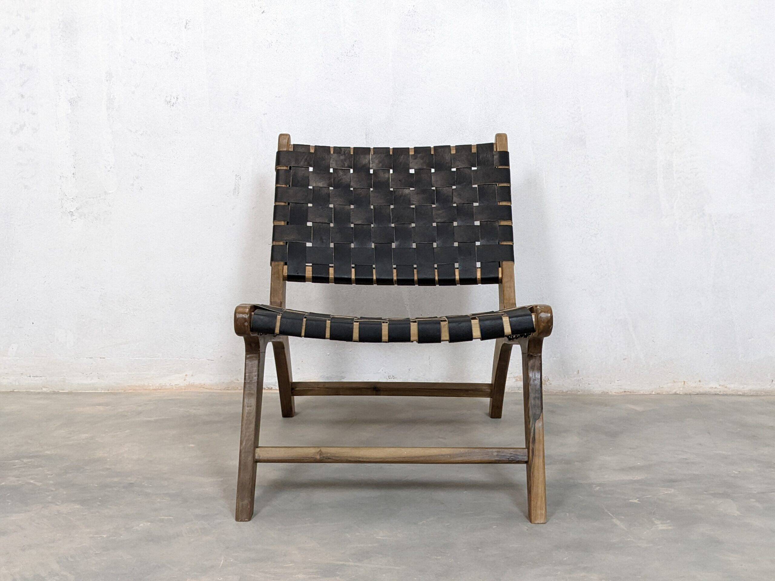 Handcrafted Moroccan leather armchair