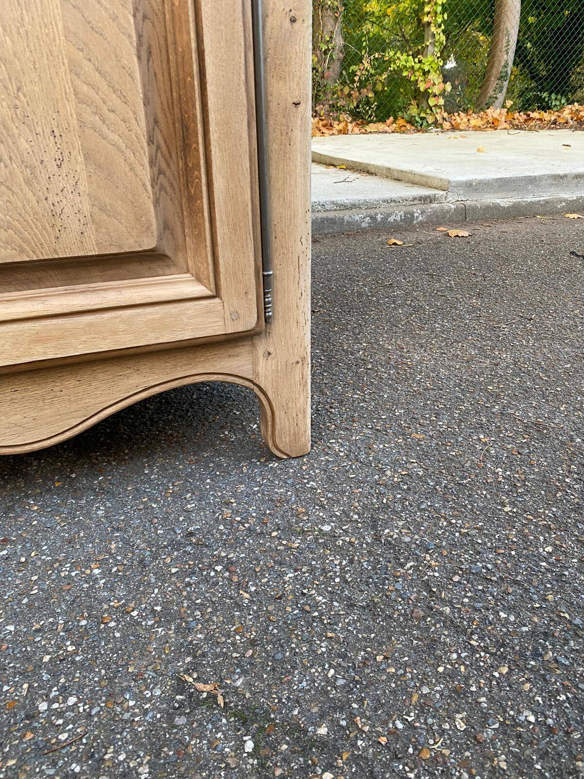 Renovated sideboard in solid oak from the 19th century, 190cm.