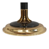 Hollywood Regency table lamp in brass and wild silk, 1970s